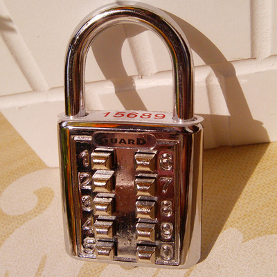 批发十位按键五位码挂锁与密码锁，喷漆或电镀可选——义乌市长浩工艺锁具厂CR-602箱包挂锁详情