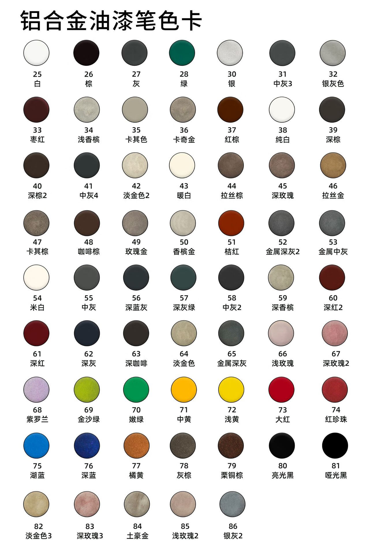 乐适达补漆笔高仿电镀色卡 铝合金、木器、箱包、五金、皮革与内饰的多彩修复方案